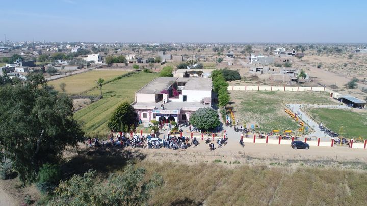 Aerial view of the campus
